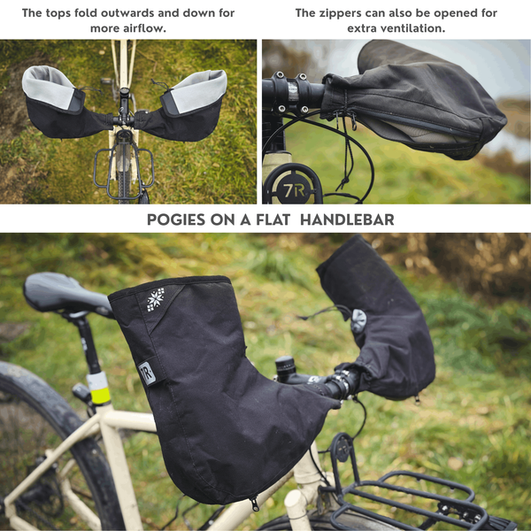 Mild Winter Cycling Pogies - Ecopak Black